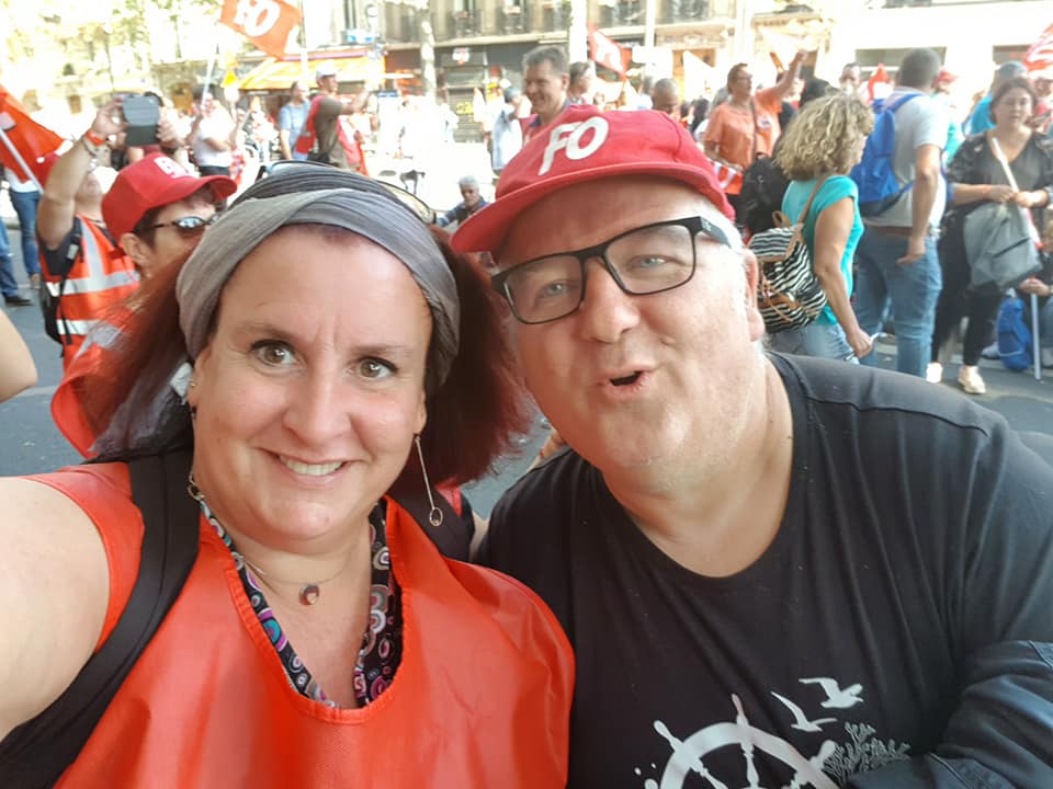 Manifestation contre la réforme des retraites - Fabrice et Kathy 21 09 2019